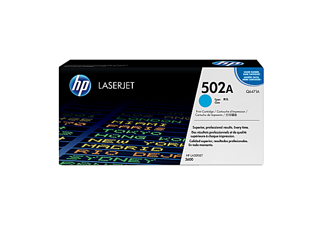 HP 502A Cyan Toner Cartridge, Q6471A