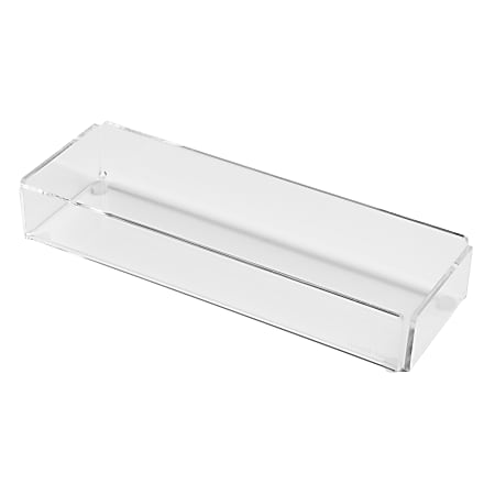 Russell &amp; Hazel Acrylic Long Bloc For Desk Organization, 9&rdquo; x 3&rdquo; x 1-1/2&rdquo;, Clear