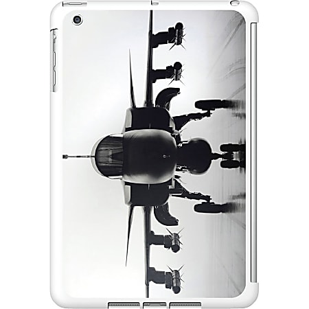 OTM iPad Mini White Glossy Case Rugged Collection, Airplane - For Apple iPad mini Tablet - Airplane - White - Glossy