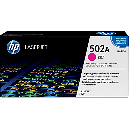 HP 502A Magenta Toner Cartridge, Q6473A