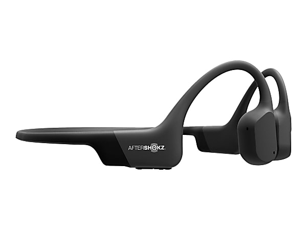 AfterShokz OpenRun Pro Headphones with mic open ear behind the neck mount  Bluetooth wireless black - Office Depot