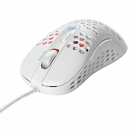 Deltaco Gaming Ultra Light Wired Gaming Mouse White GAM106W - Office Depot
