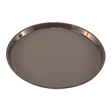 Carlisle GripLite Scratch-Resistant Round Serving Tray, 14", Tan