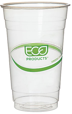 Eco-Products GreenStripe Cold Cups, 20 Oz, Clear, Pack Of 1,000 Cups