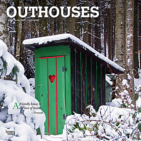 Brown Trout Monthly Inspirational Wall Calendar, 12" x 12", Outhouse, January To December 2022