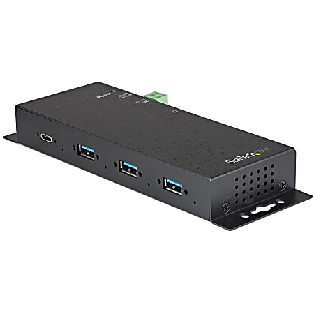 Line StarTech.com 4 Port USB C Hub 10Gbps - Metal Industrial USB 3.2/3.1 Gen 2 Type-C Hub - 3A/1C - USB-C or USB-A Host - Mountable - ESD/Surge