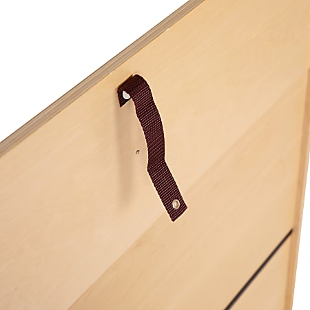 Flash Furniture 4-Shelf Wooden Book & Magazine Display Stand, 39-7/16”H x  31-1/2”W x 11-3/4”D, Natural