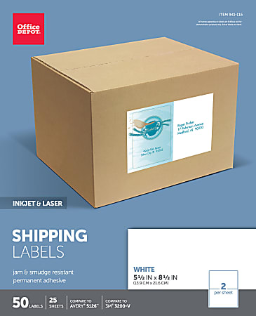 Office Depot 505 O004 0022 Labels - Office Depot