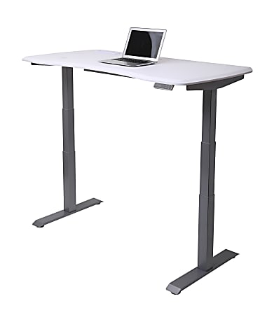 FlexiSpot E7 Electric 60 W Height Adjustable Standing Desk BambooSilver -  Office Depot