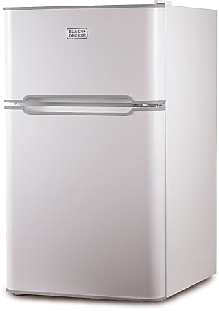 Black+Decker 3.1 Cu. Ft. 2-Door Refrigerator With True Freezer, White