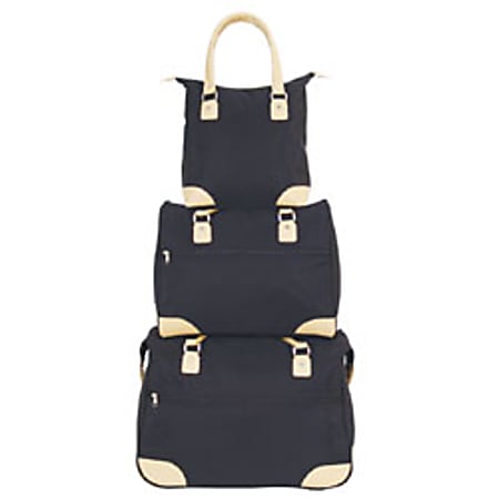 Vineyard 3-Piece Tote Set, Black