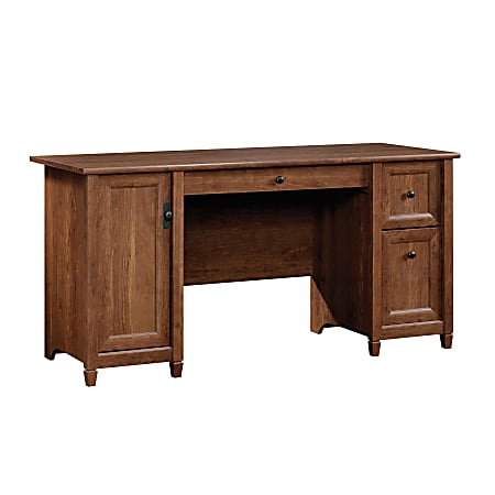 Sauder® Edge Water 60"W Computer Desk, Auburn Cherry