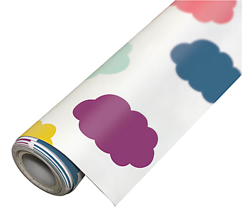 Teacher Created Resources Peel And Stick Decorative Paper Roll, 17-1/2" x 10’, Oh Happy Day Clouds