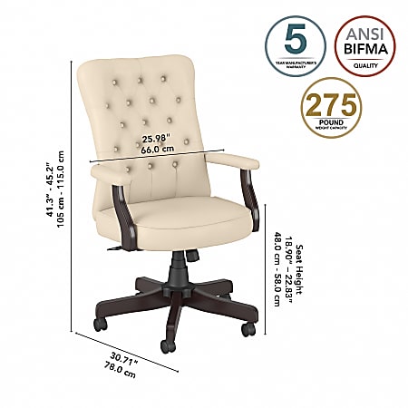 Lane leather sales office chair