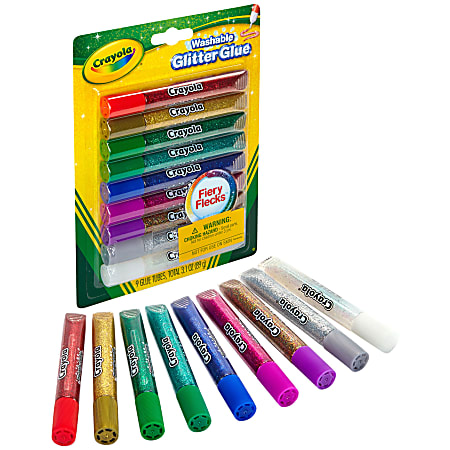 Crayola Washable Glitter Glue Sticks 0.35 Oz Pack Of 9 - Office Depot