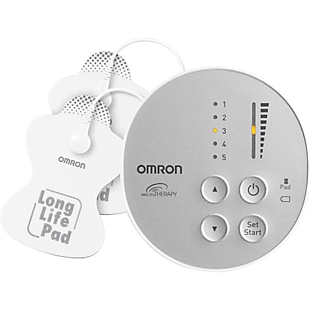 Omron Pocket Pain Pro TENS Unit - Arm, Shoulders, Lower Back, Leg, Foot Transcutaneous Electrical Nerve Stimulation (TENS) Massager - Gray, White