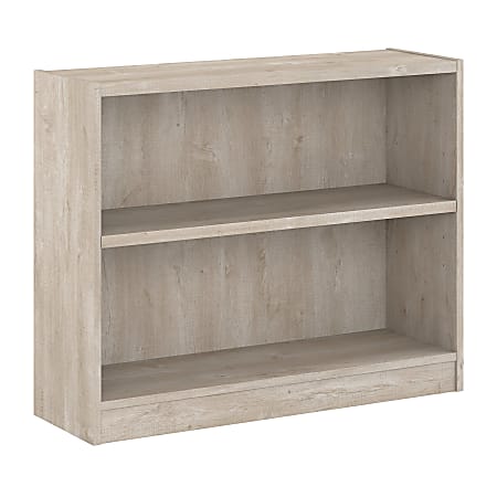 Bush Business Furniture Universal 30"H 2-Shelf Bookcase, Washed Gray, Standard Delivery