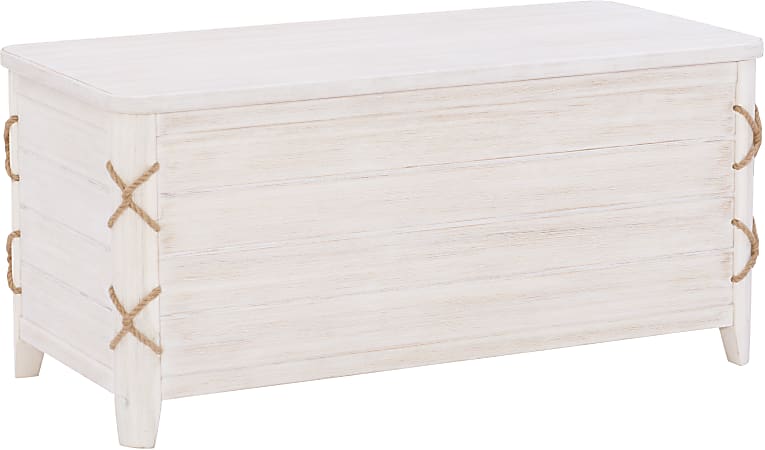 Powell Marsden Rope Cedar Storage Chest, 18"H x 38"W x 18"D, White