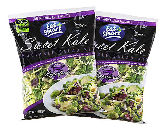 Eat Smart Sweet Kale Vegetable Salad Kits, 9.5 Oz, Pack Of 2 Salad Kits