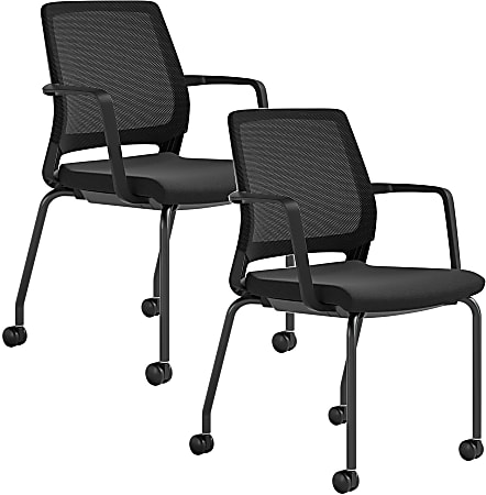 Safco® Medina Guest Chair, Black, 2 Per Box