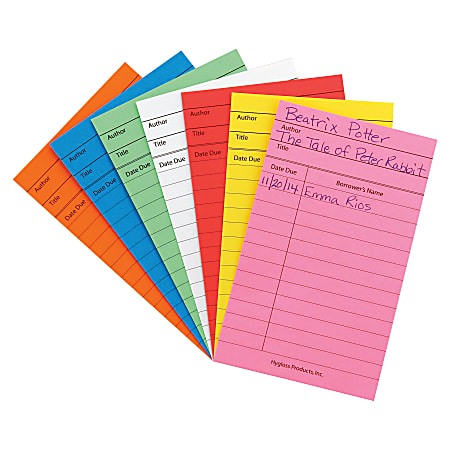 Hygloss Color Library Cards - 3" x 5" Sheet Size - Assorted - Assorted Sheet(s) - Card Stock - 50 / Pack