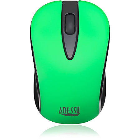 Adesso iMouse S70G - Wireless Optical Neon Mouse - Optical - Wireless - Radio Frequency - 2.40 GHz - No - Neon Green - USB - 1000 dpi - Scroll Wheel - 3 Button(s) - Symmetrical