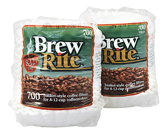 Brew Rite 8-12-Cup Basket Coffee Filters, Pack Of 700 Filters