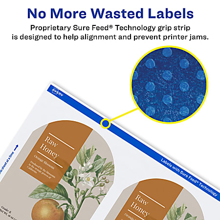 Avery 22809 Textured Arched Labels - Office Depot
