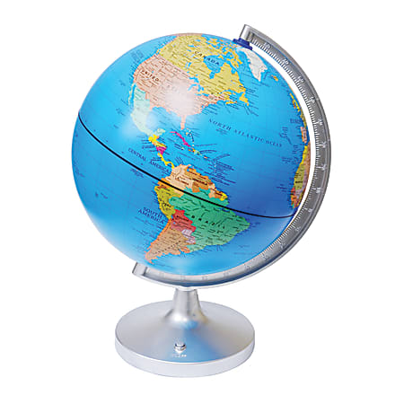 Elenco Electronics Dual Cartography LED Illuminated Globe, 12" x 12"