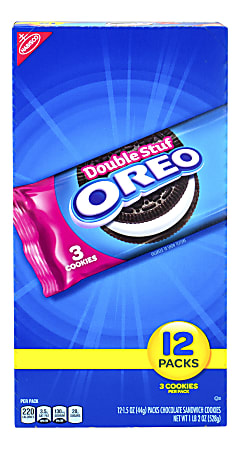 Oreo Double Stuff Sandwich Cookies, Box Of 48 Packs