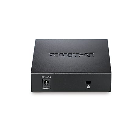 D-Link Ethernet Switch, 5 Port Gigabit Unmanaged Metal Desktop Plug and  Play Compact (DGS-105),Black
