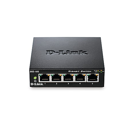 D-Link® DGS-105 5-Port Gigabit Ethernet Desktop Switch