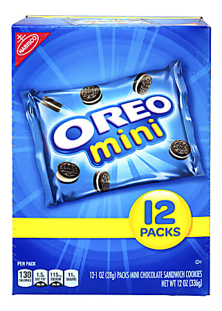 Oreo Mini Chocolate Sandwich Cookies, 1 Oz, Pack Of 48 Cookies