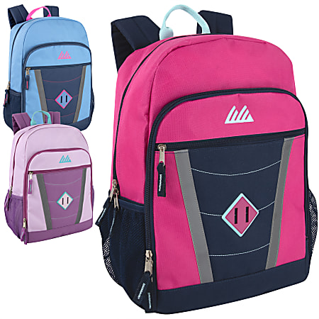 Trailmaker Reflective Backpacks, Assorted Colors, Set of 24 Backpacks, 2715Q24