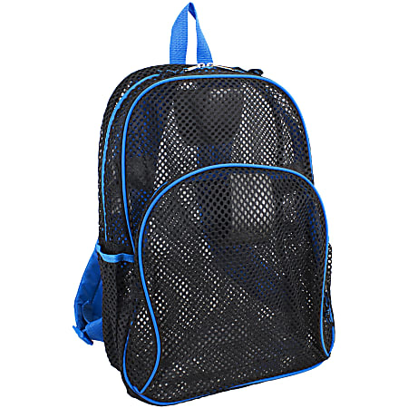 Eastsport Sport Mesh Backpack, Black/Royal Blue