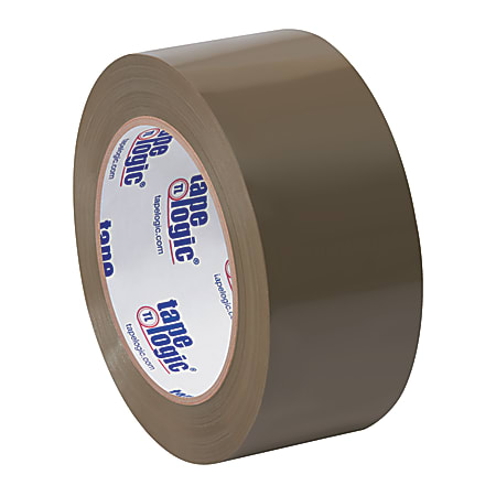 Partners Brand Natural Rubber Carton Sealing Tape, 2 Mil, 2" x 110 Yd., Tan, Case Of 6