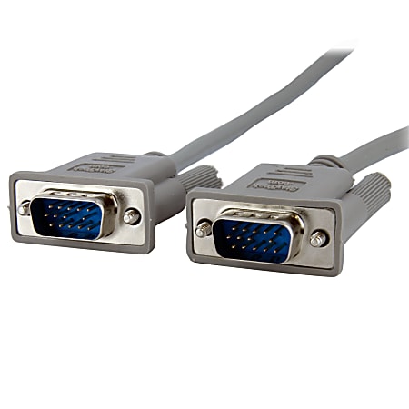 StarTech.com 6 ft VGA Monitor Cable - HD15 M/M - Display cable - HD-15 (M) - HD-15 (M) - 1.8 m - Attach a PC VGA port to a switchbox - 6ft vga cable - 6ft vga video cable - 6ft vga monitor cable -6ft hd15 to hd15 cable