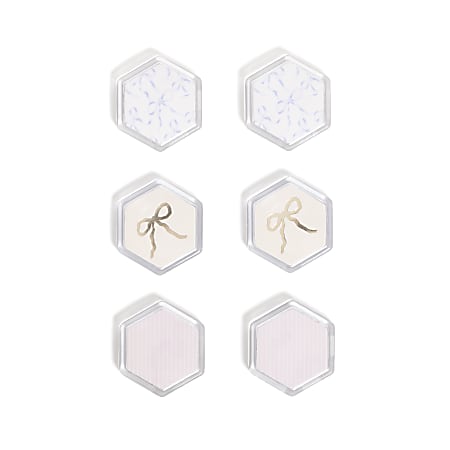 U Brands® Charming Coquette Locker Magnets, 1-3/8" x 1-1/2", Multicolor, Set Of 6 Magnets