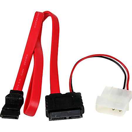 StarTech.com 20in Slimline SATA to SATA with LP4 Power Cable Adapter - 20