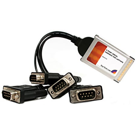 StarTech.com 4 Port CardBus RS232 Serial Laptop PC Adapter Card - 16950