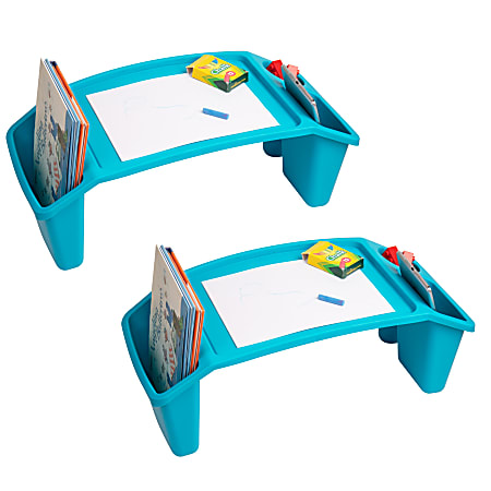 Mind Reader Kids Lap Desk Activity Tray Portable Drawing Lap Desk With Side  Storage 8 12 H x 10 34 W x 22 14 D Red Set Of 2 Desks - Office Depot