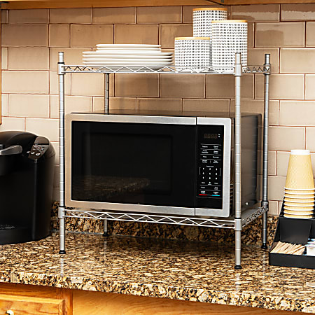 Chrome over microwave shelf hot sale