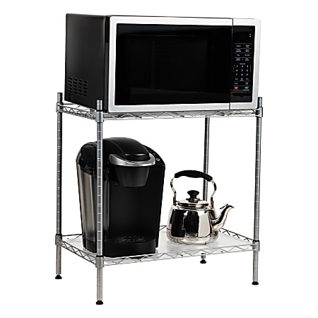 Chrome over microwave shelf store
