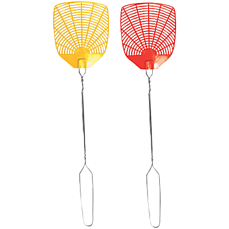 PIC® Wire Handle Fly Swatters, Assorted Colors, Pack Of 2 Swatters