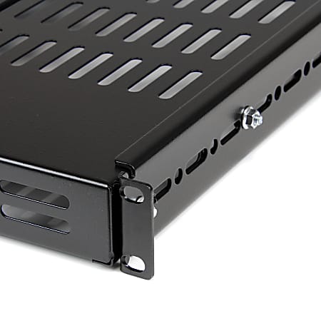 StarTech.com 1U Adjustable Mounting D Vented Rack Mount Shelf ...