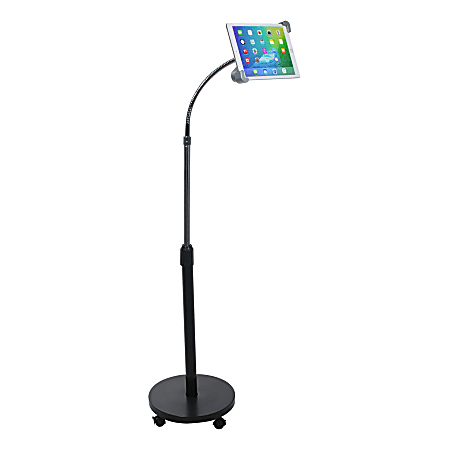CTA Digital Security Gooseneck Floor Stand for iPad and Tablets - Up to 10" Screen Support - 57" Height - Floor - Steel