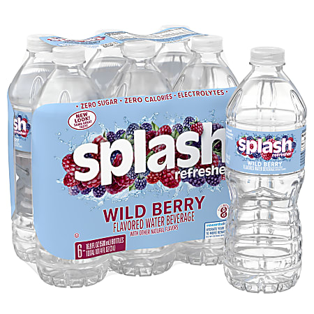Splash Refresher Wild Berry Flavor Water Beverage 16.9 FL OZ Plastic ...