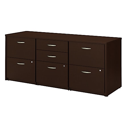 Bush Business Furniture Components Elite Storage Credenza, Mocha Cherry, Standard Delivery