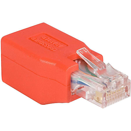StarTech.com Crossover adapter - RJ-45 (M) - RJ-45 (F) - Gigabit - ( CAT 6 ) - red - Convert a Cat 6 Ethernet cable into a Gigabit capable Crossover cable