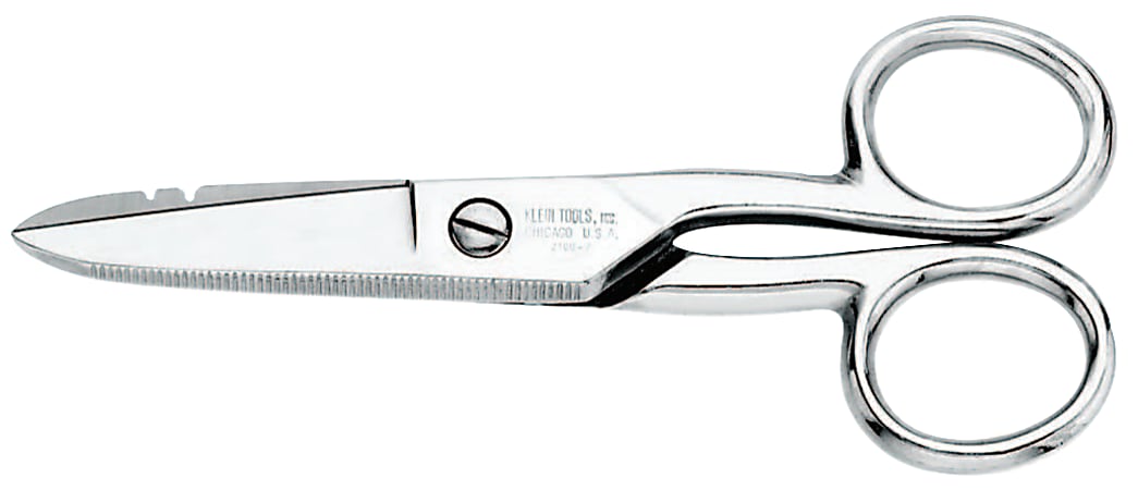 Klein Tools Electrician's Scissors, 5 1/4 in, Silver